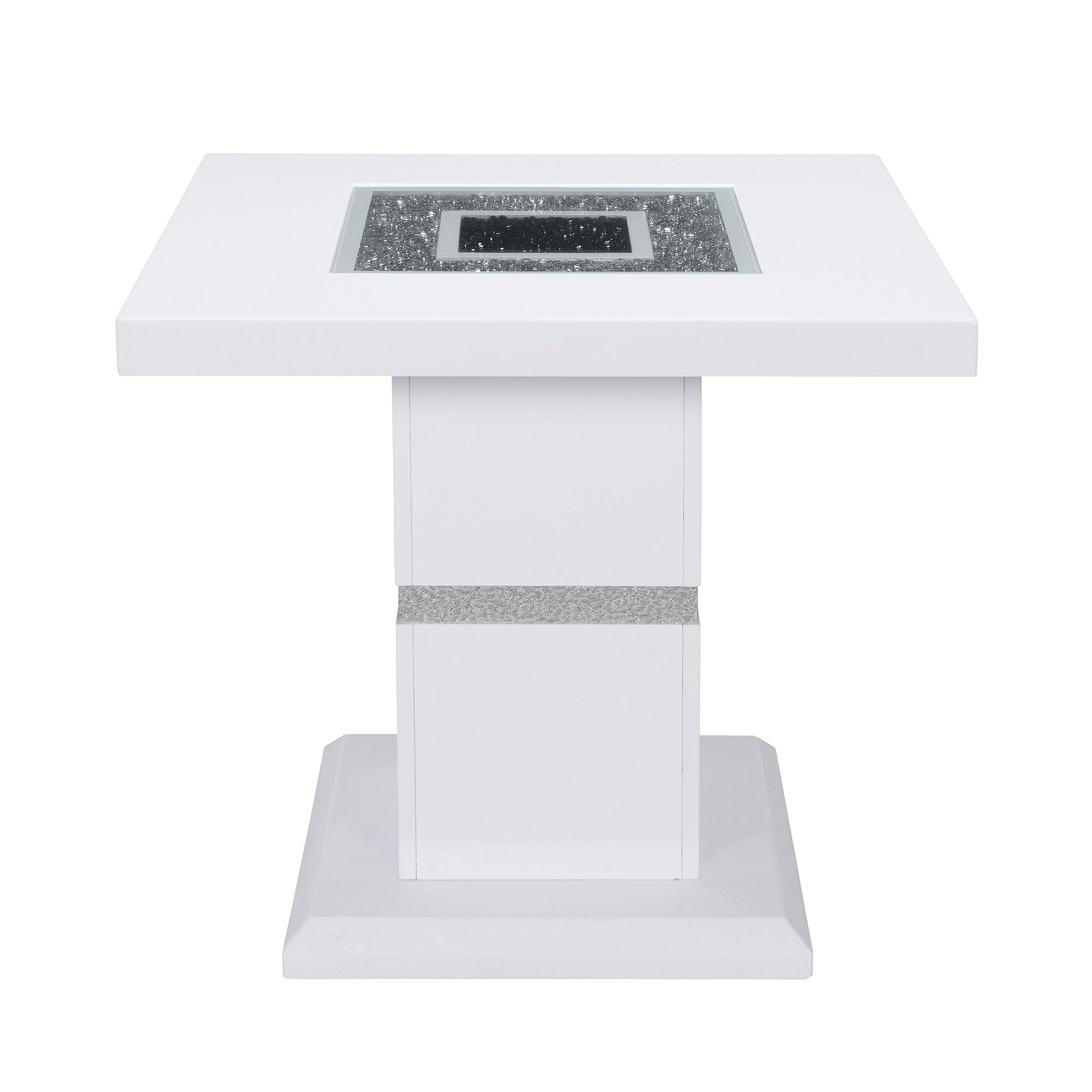 Monaco End Table - White