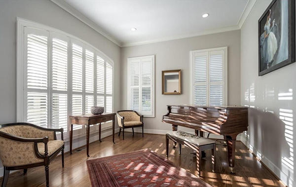 Shutters add ambiance to a room while elevating decor.