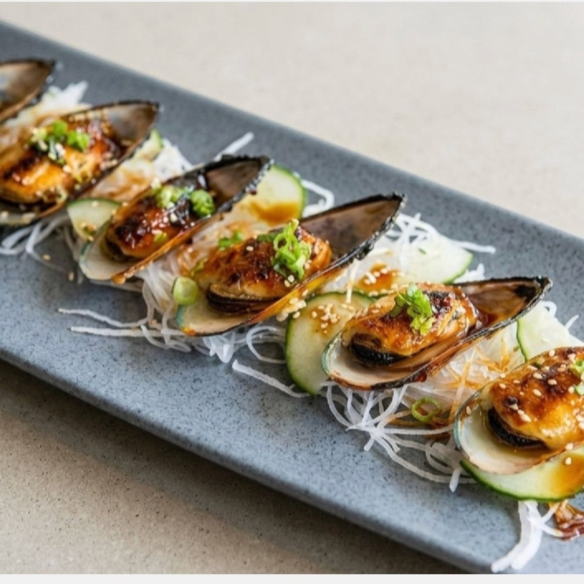 Baked Green Mussels