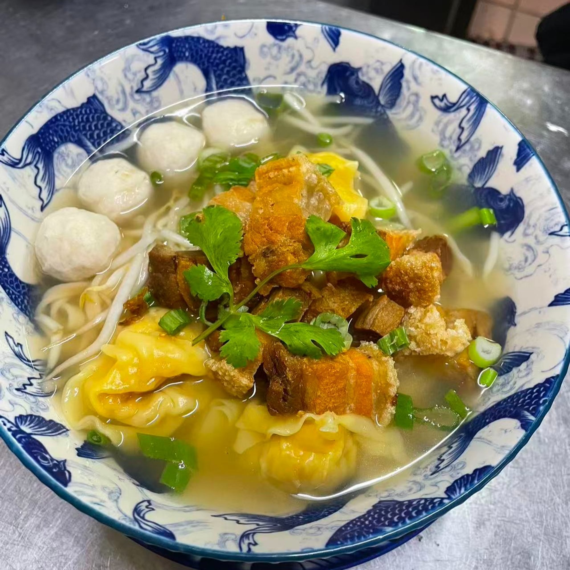Roasted Pork Wonton Noodle Soup
