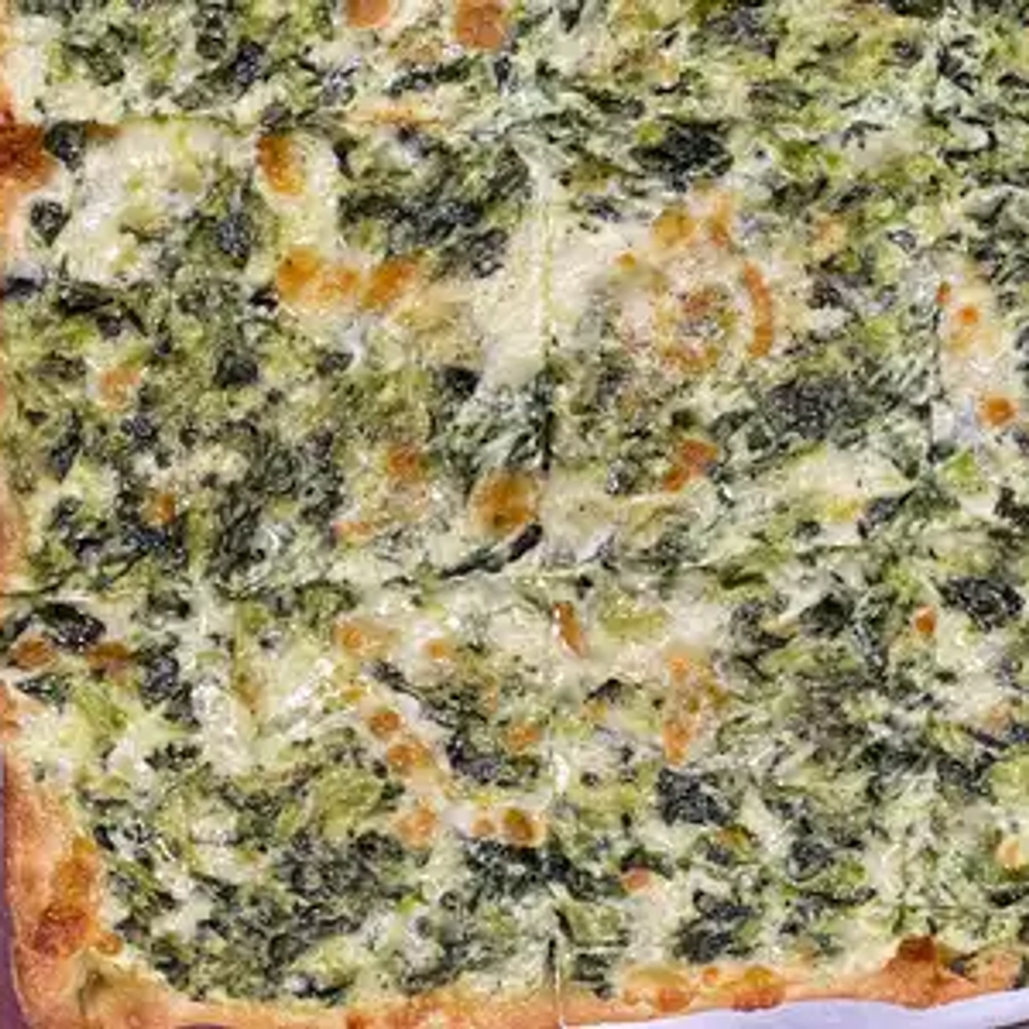 Popeye Spinach Pizza (Thin Crispy Square)