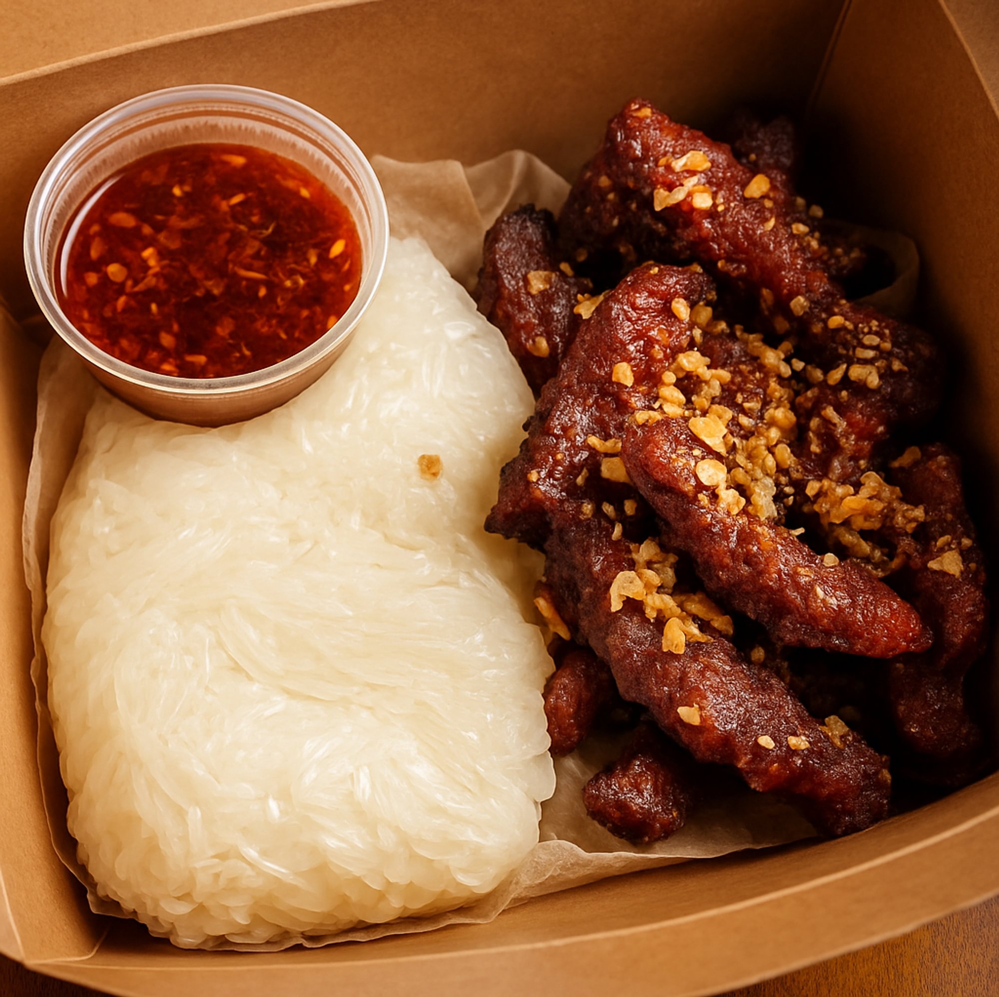 Thai Beef Jerky with Sticky Rice