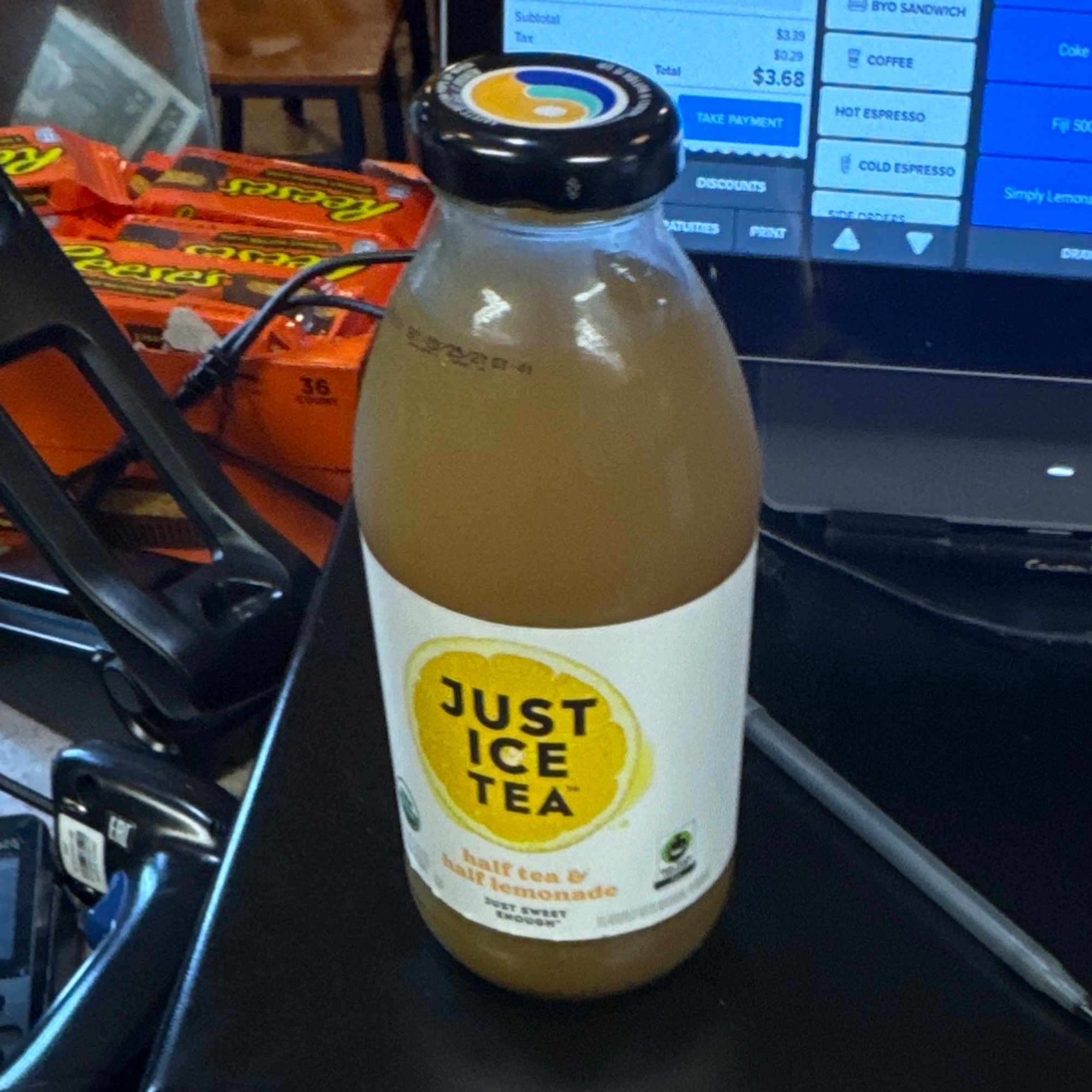 Just Ice tea org. Half tea & lemonade