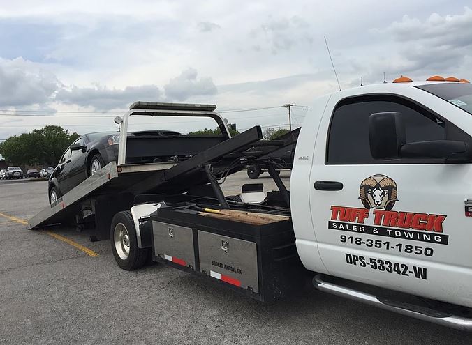 Locked out and stuck in the Tulsa area? No worries, Tuff Truck Towing's 24 hour services has you covered. We will be there 24 hours a day 7 days a week to help you out. Call Tuff Truck Towing now and we will be on our way.