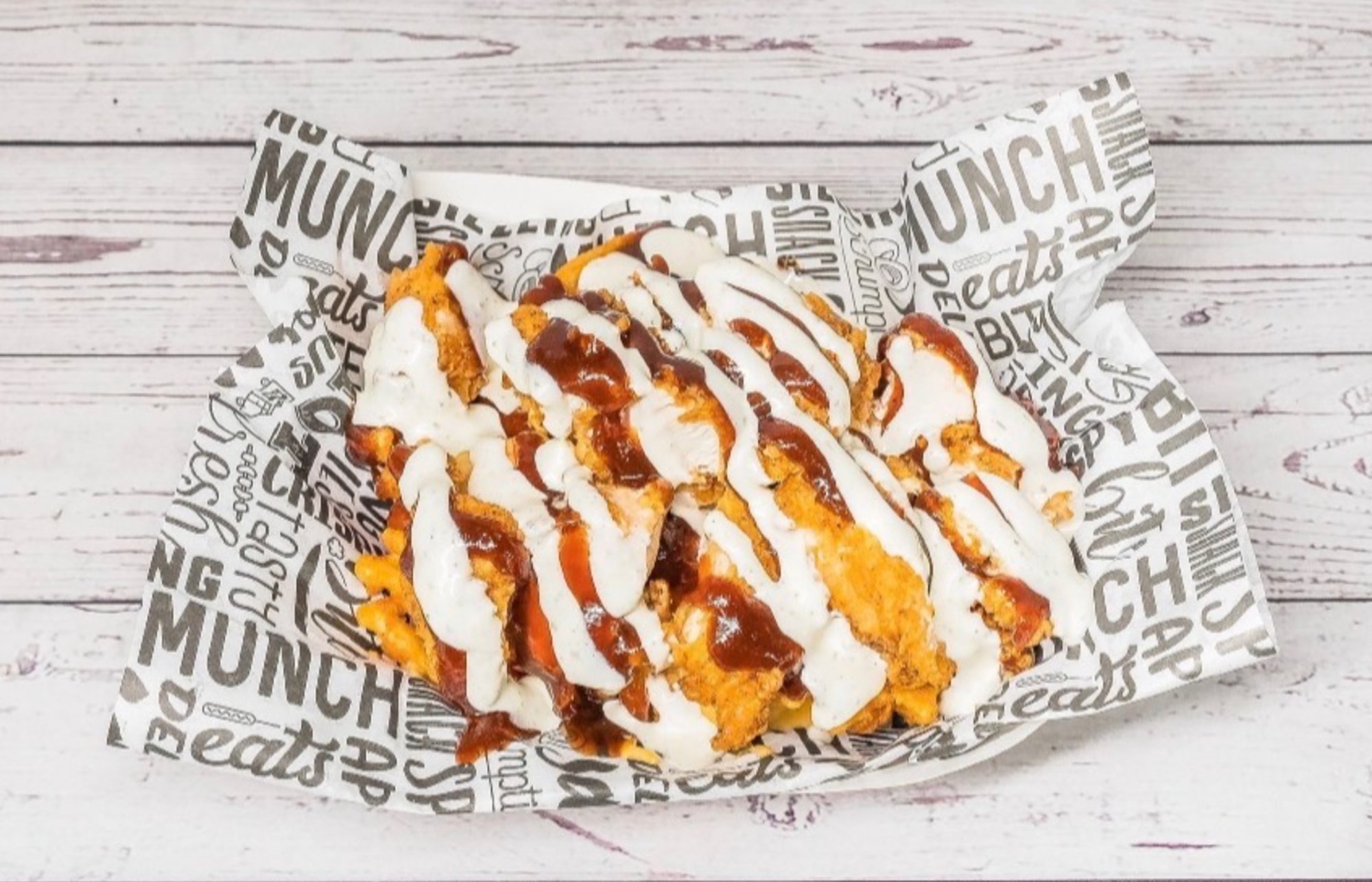 Loaded Honey Waffle Fries