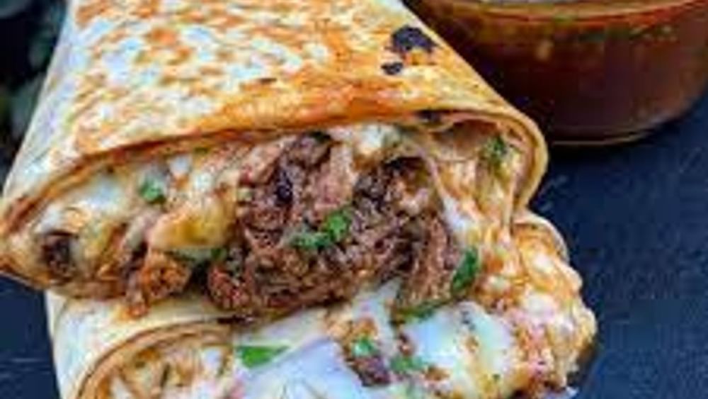 Grilled Cheese Birria Burrito