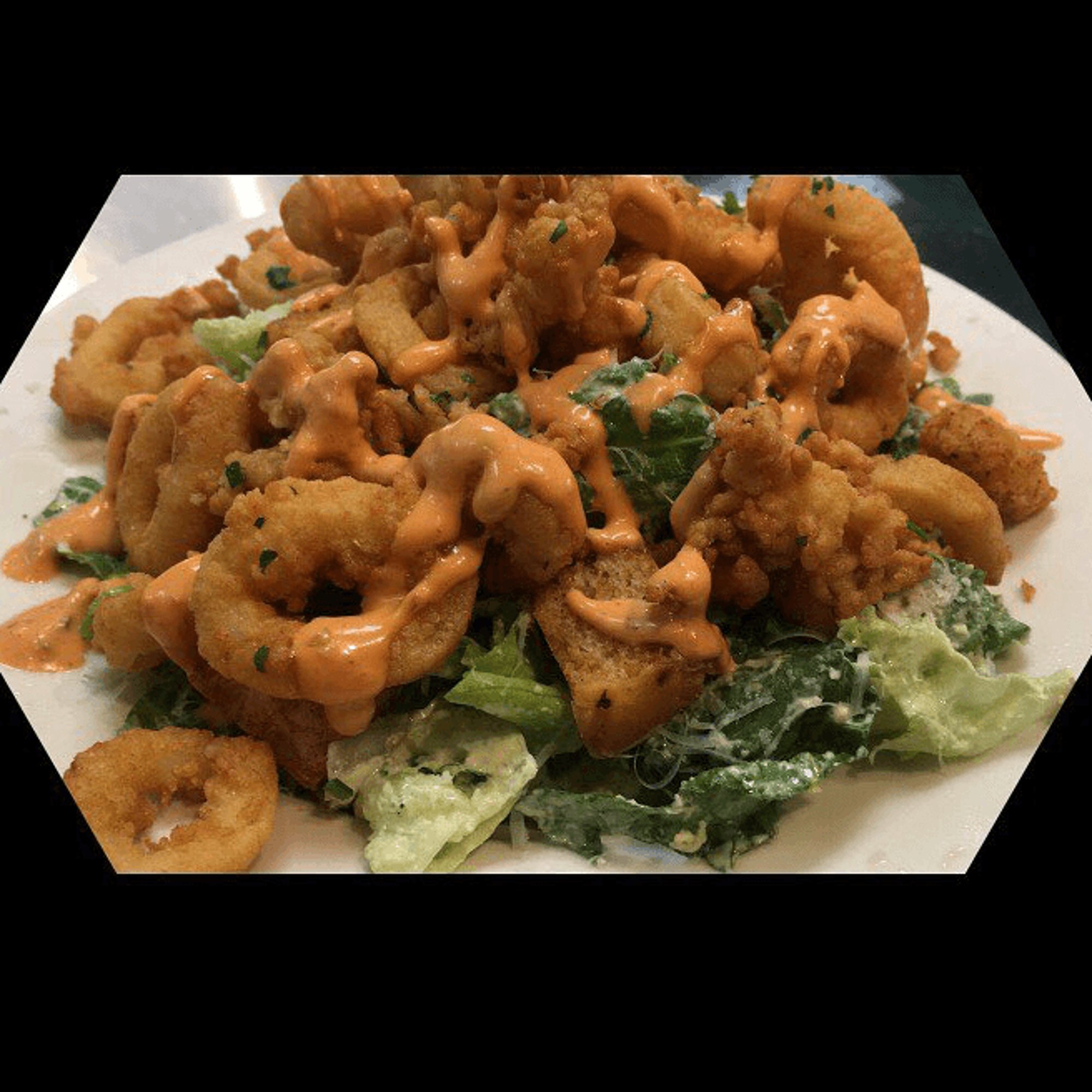 Calamari Caesar Salad