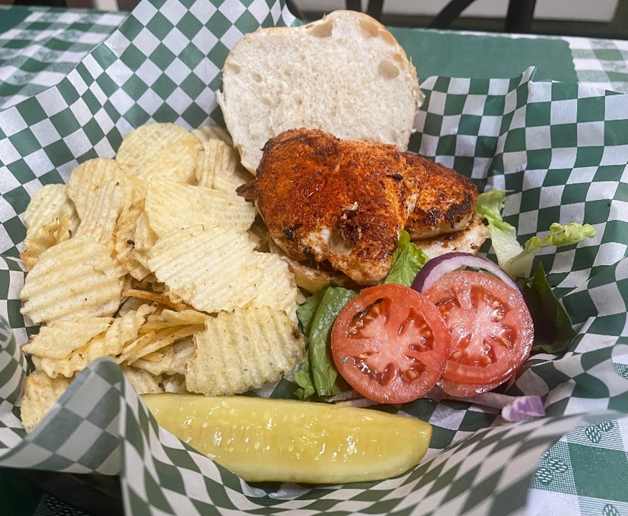 Two Blackened Chicken Sandwich
