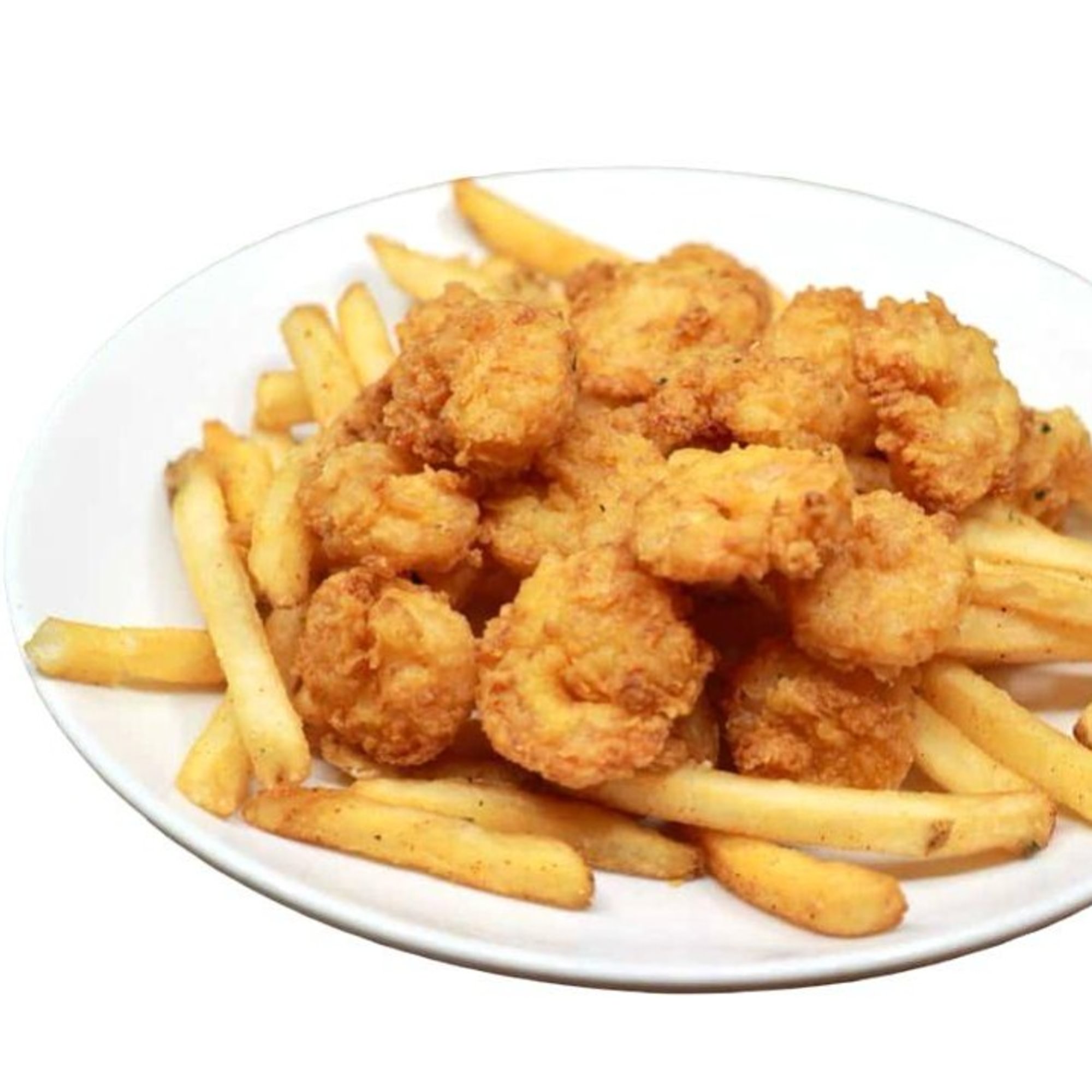 10Pcs Crispy Fried Shrimp with Fries