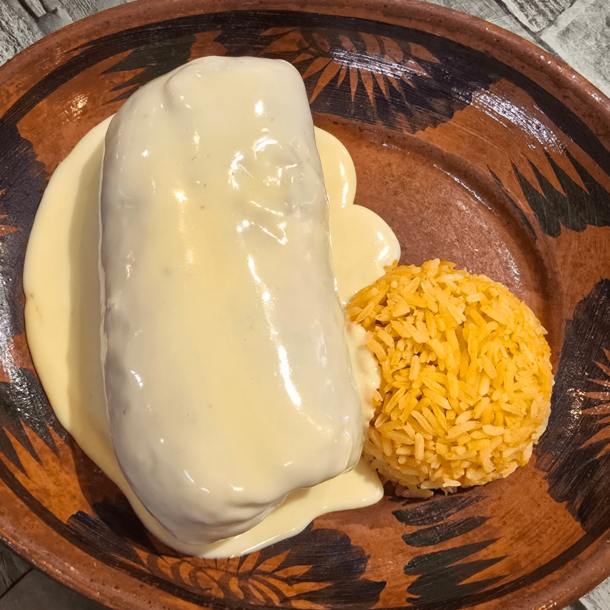 Cheese Sauce Chimichanga