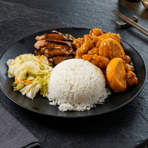 Teriyaki Chicken with Orange Chicken