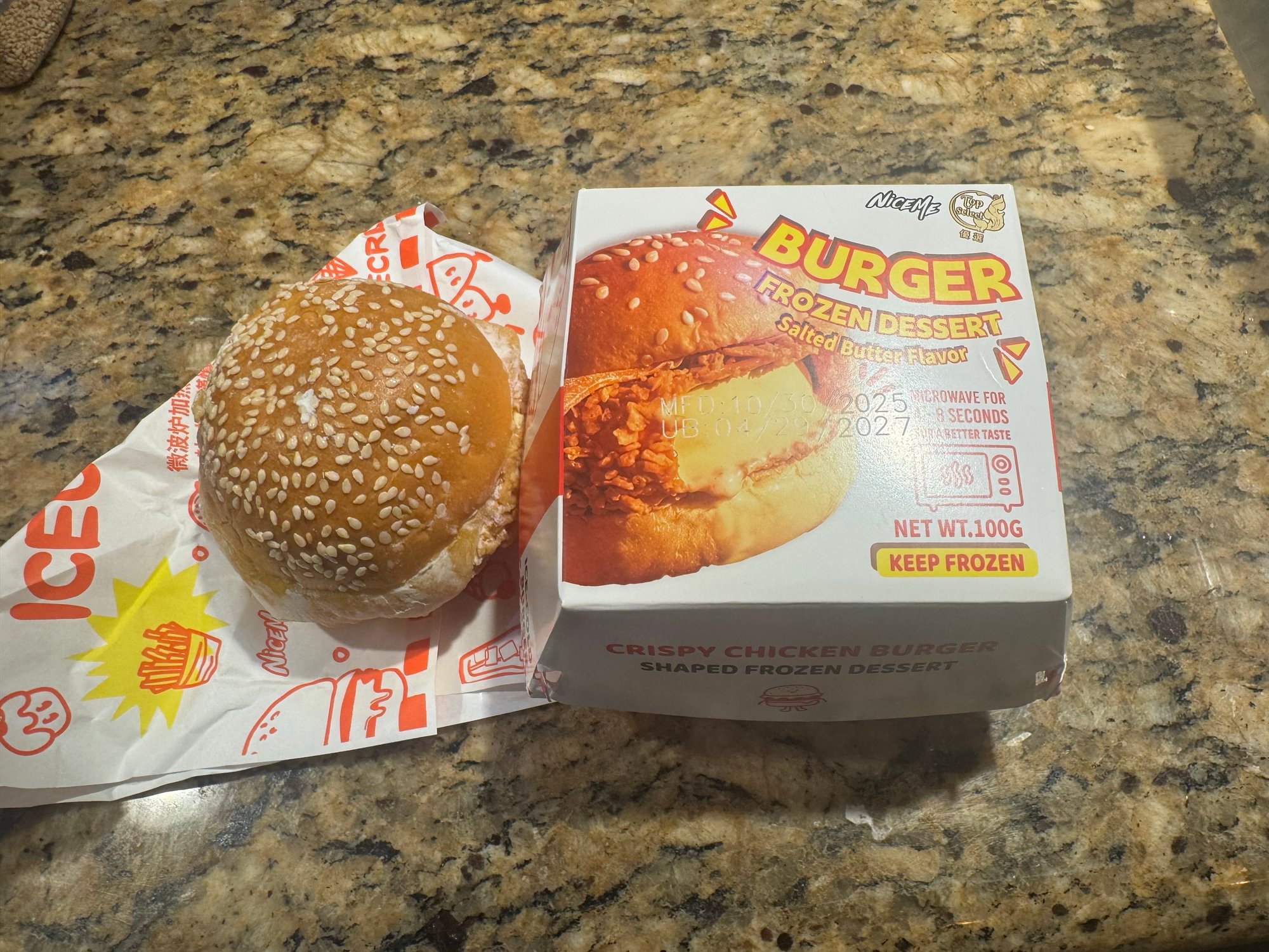 Burger Ice cream Frozen Desert