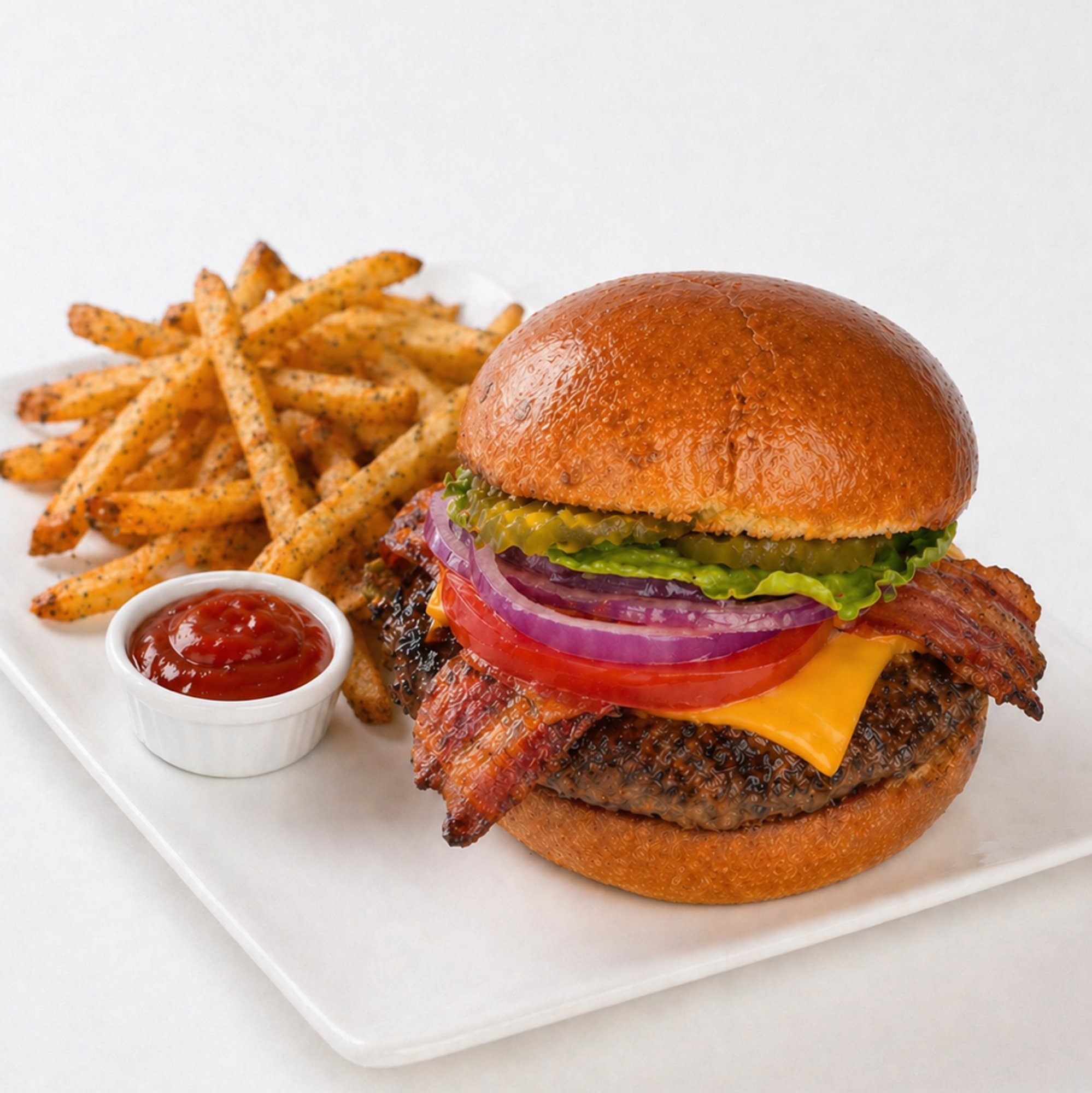 Bacon Cheeseburger + Fries
