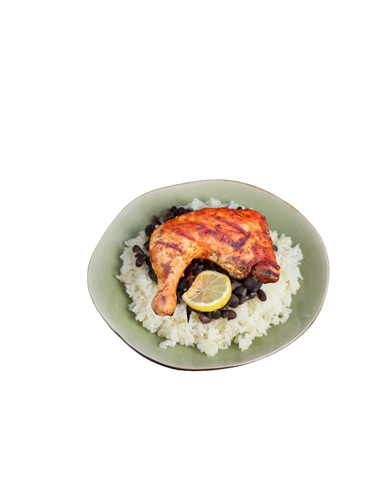 Chicken over Rice - Beans Bowl