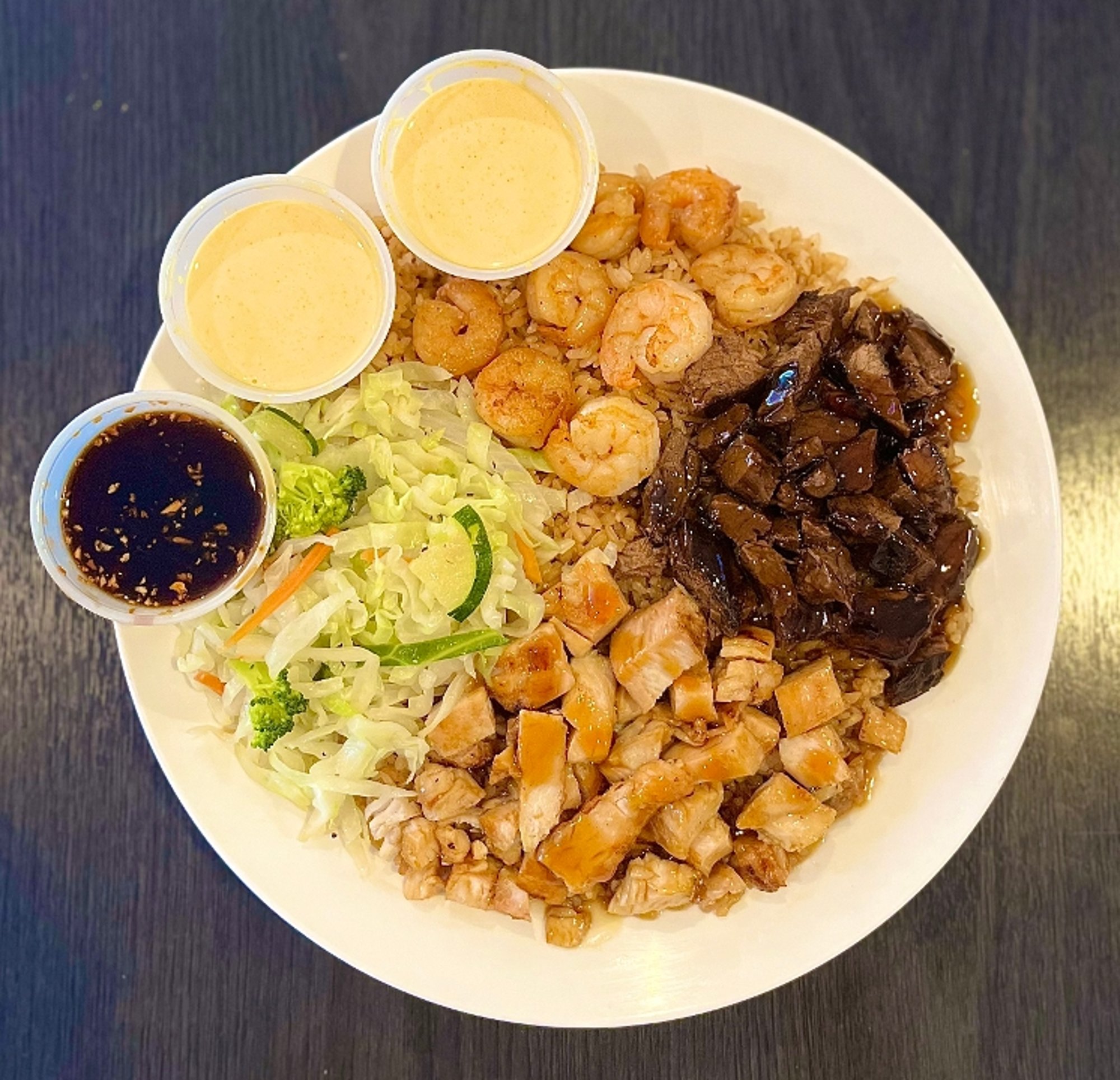 The Special (Steak, Chicken, and Shrimp)