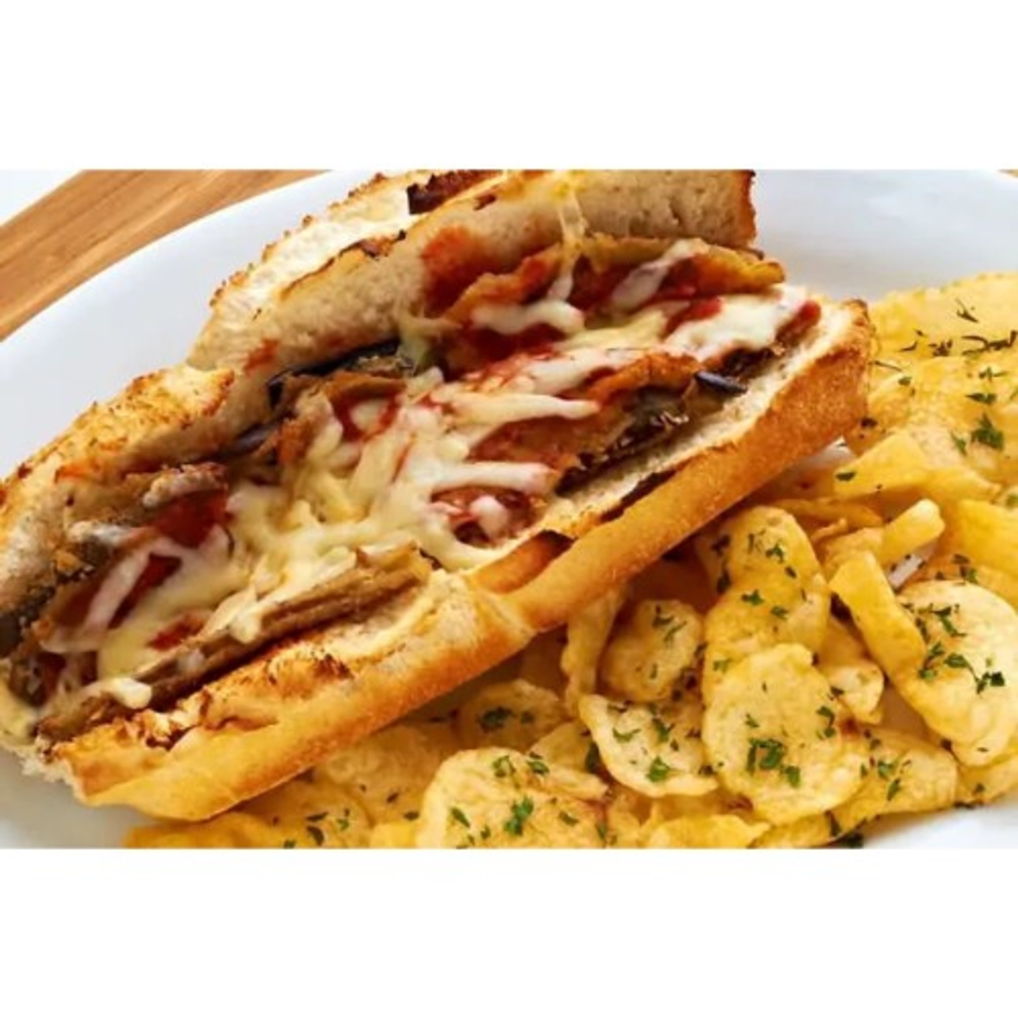 Eggplant Parmesan Sandwich