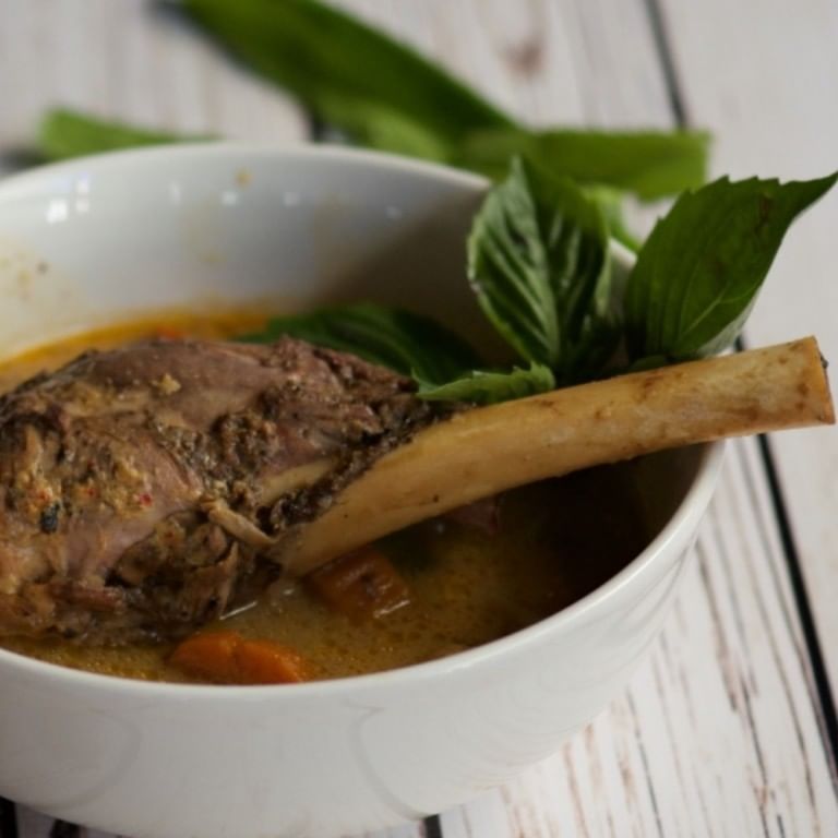 Coconut Red Curry Lamb Shank