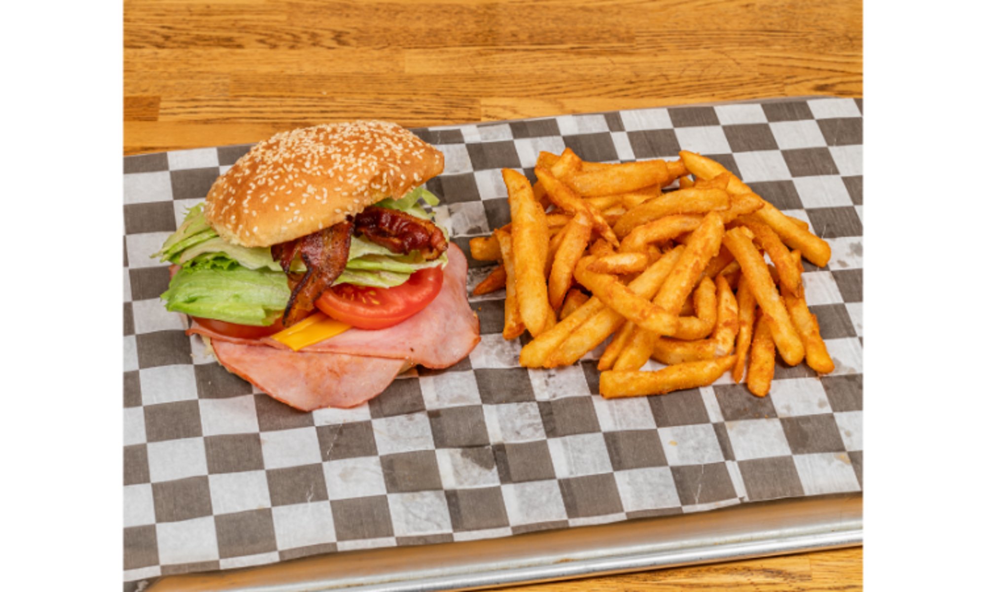 37. Hot Ham Bacon and Cheese w/ Fries