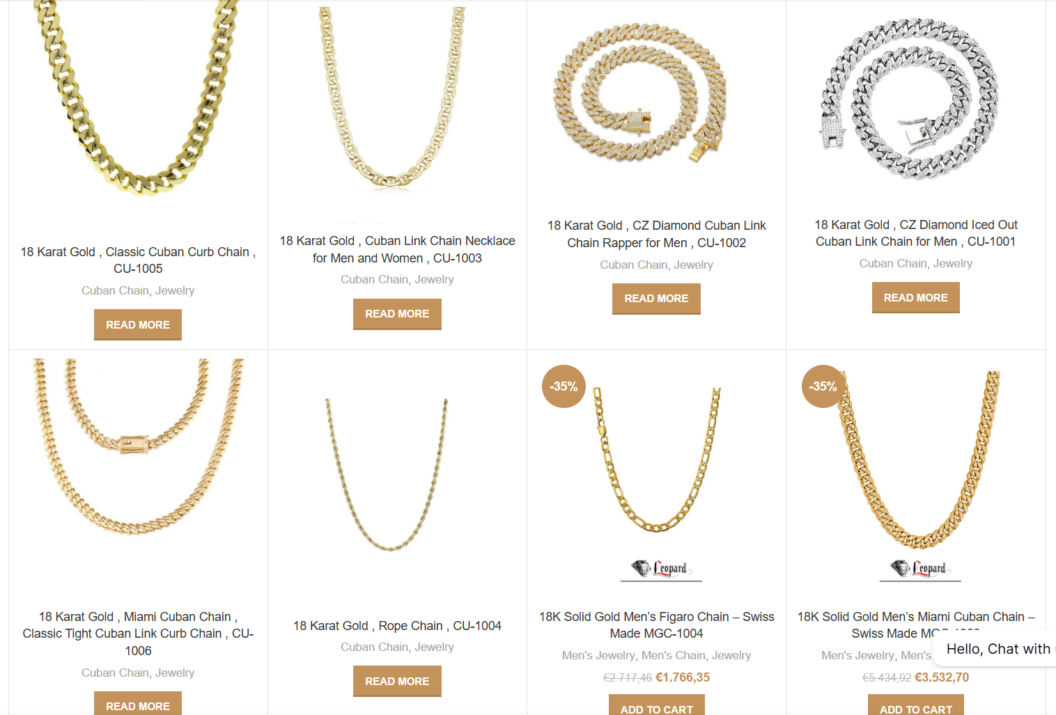 Collane da uomo in oro massiccio 18K – Cuban Link, Figaro & Iced Out |Swiss Made
