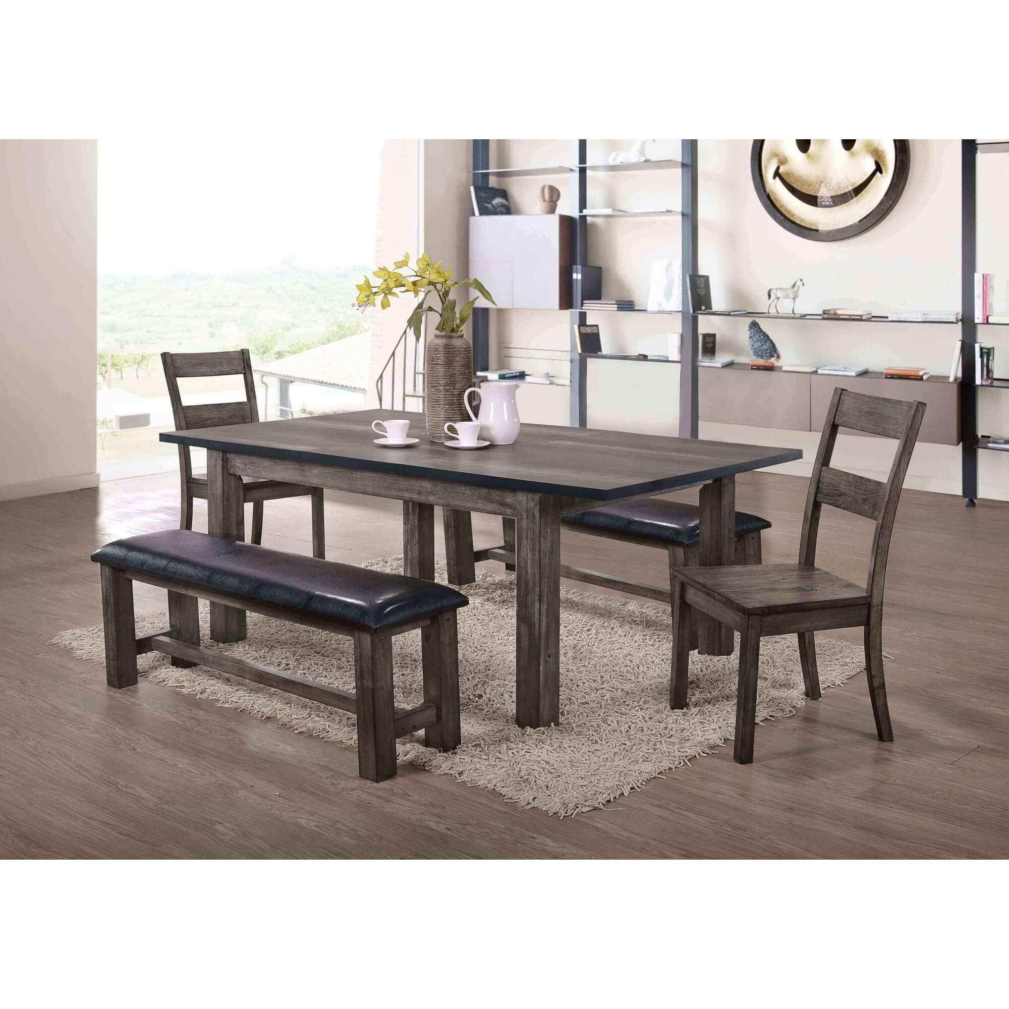 6-Piece Nathan Dining Room Collection with Wood Chairs & Bench