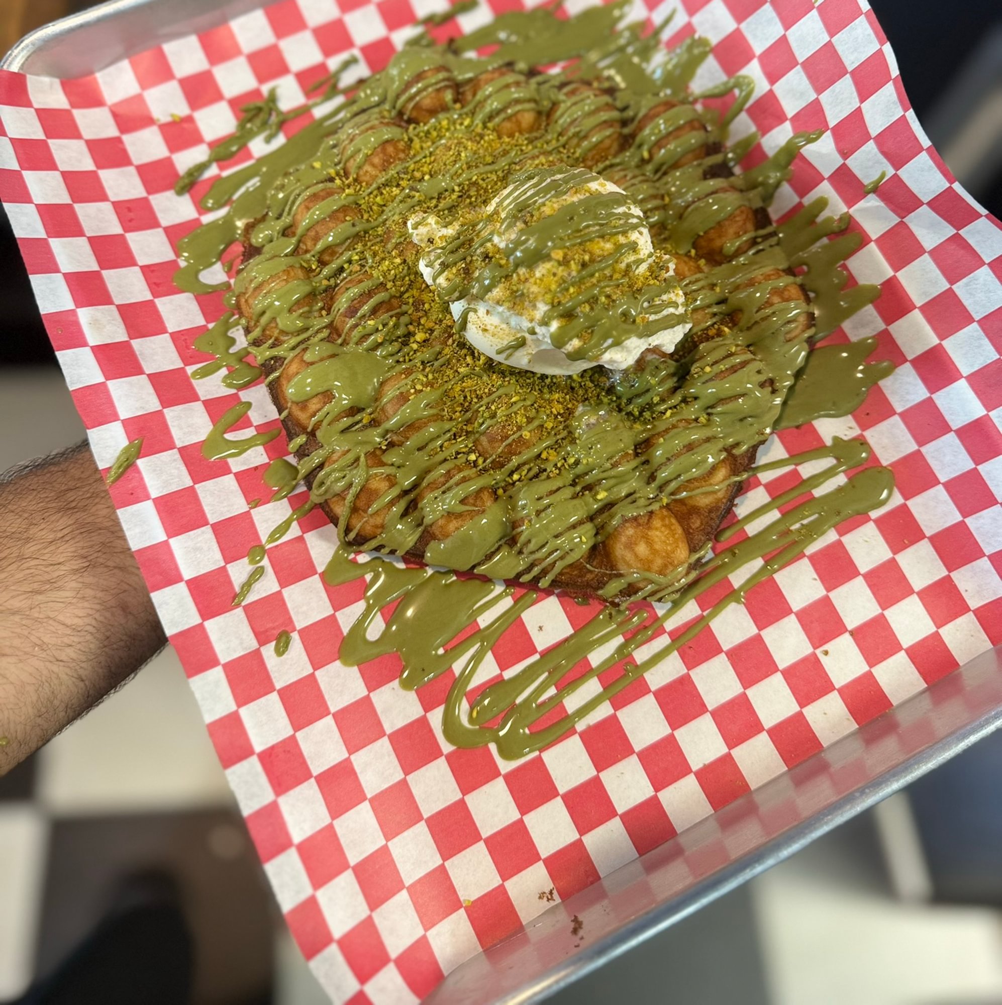 Pistachio Bubble Waffle