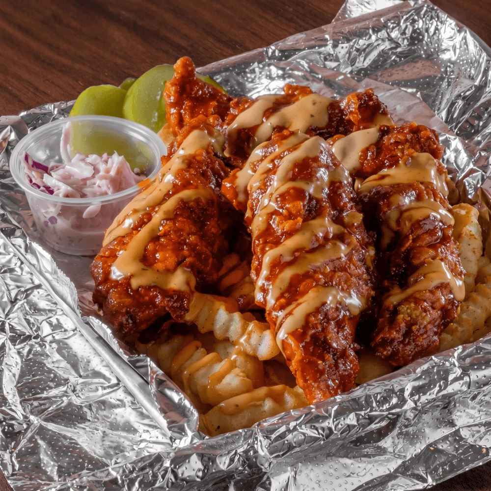 Hot Nashville Chicken Tenders with Fries