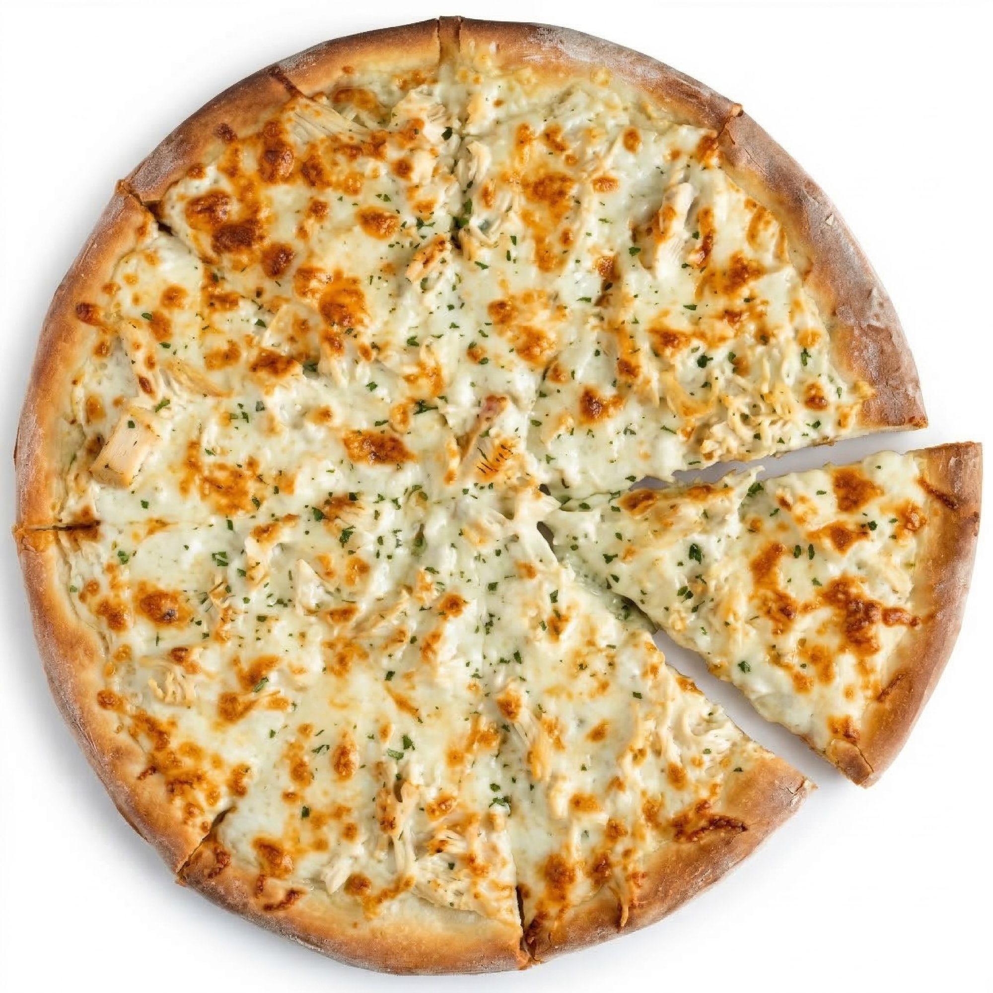Garlic Chicken Alfredo Pizza