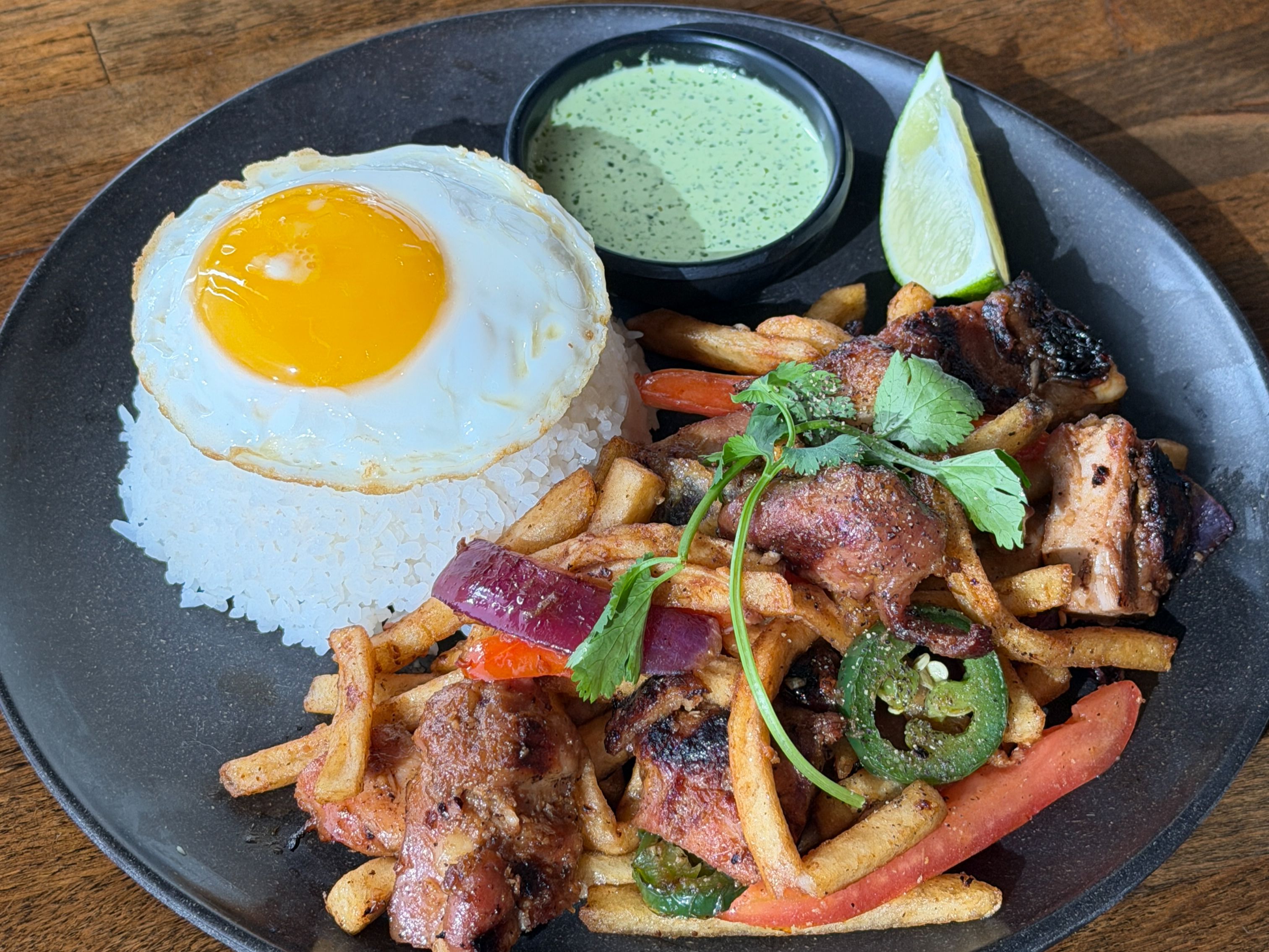 Lomo Saltado w/ Grilled Chicken