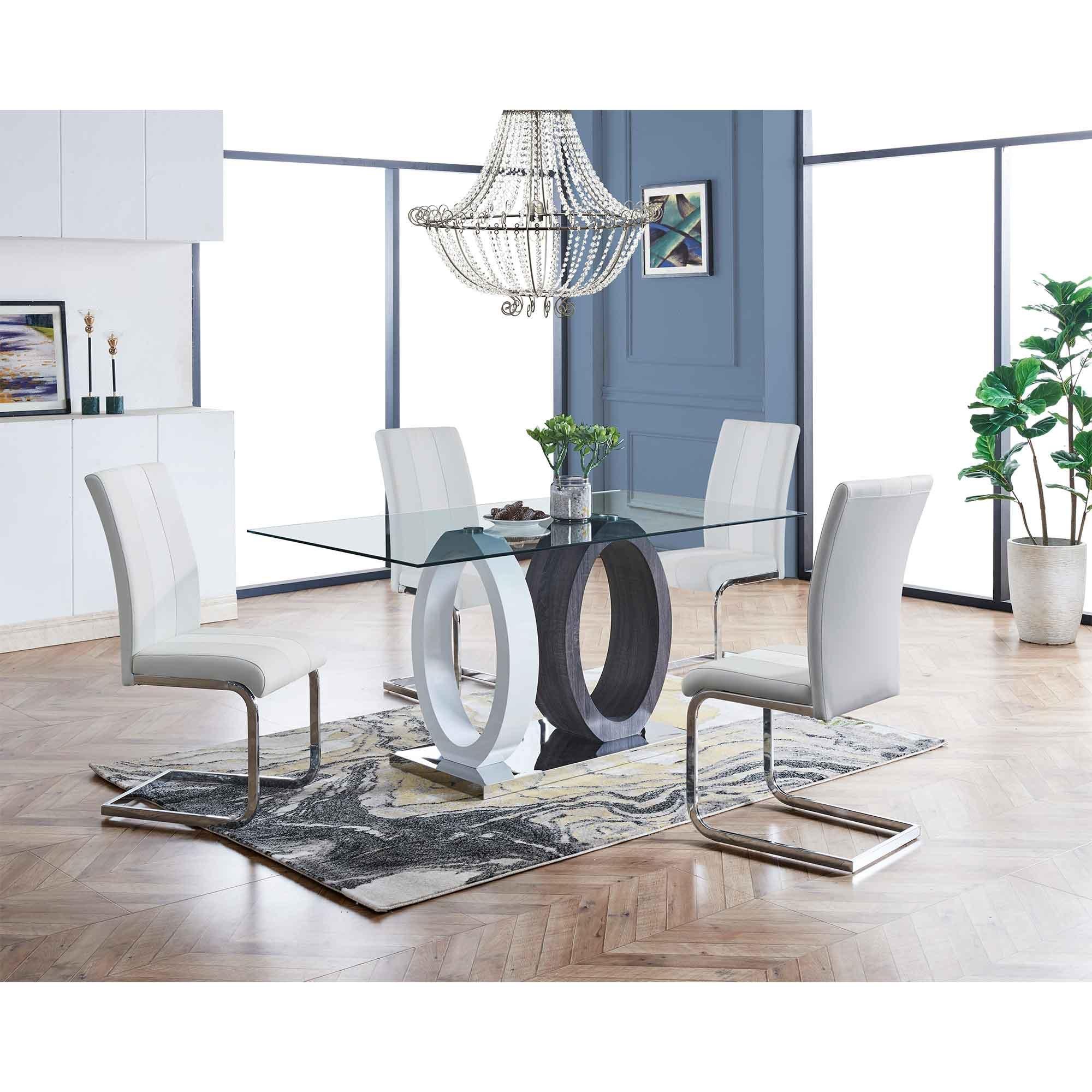 5 - Piece Dining Table w/ Chairs - White
