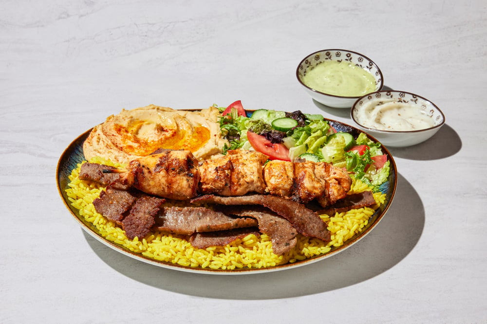 7. Gyro Kabob Royale Plate