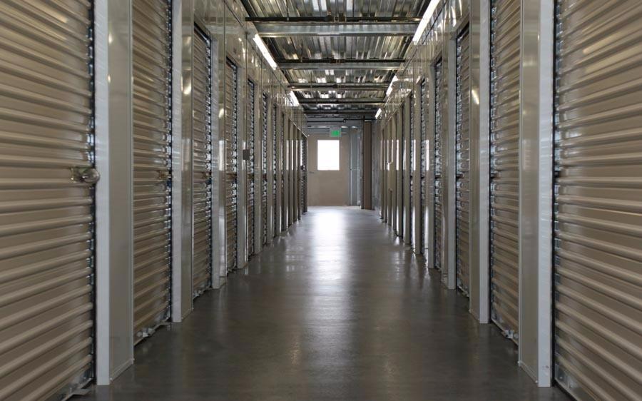 Our ground level storage units have clean and well-lit hallways and corridors.