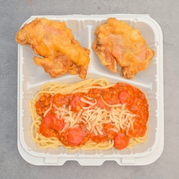 #4 Spaghetti with Crispy Chicken
