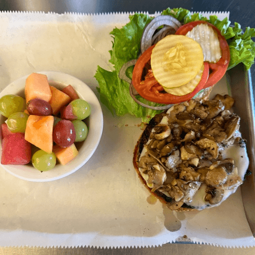 Beyond Burger with Choice of Toppings With French Fries