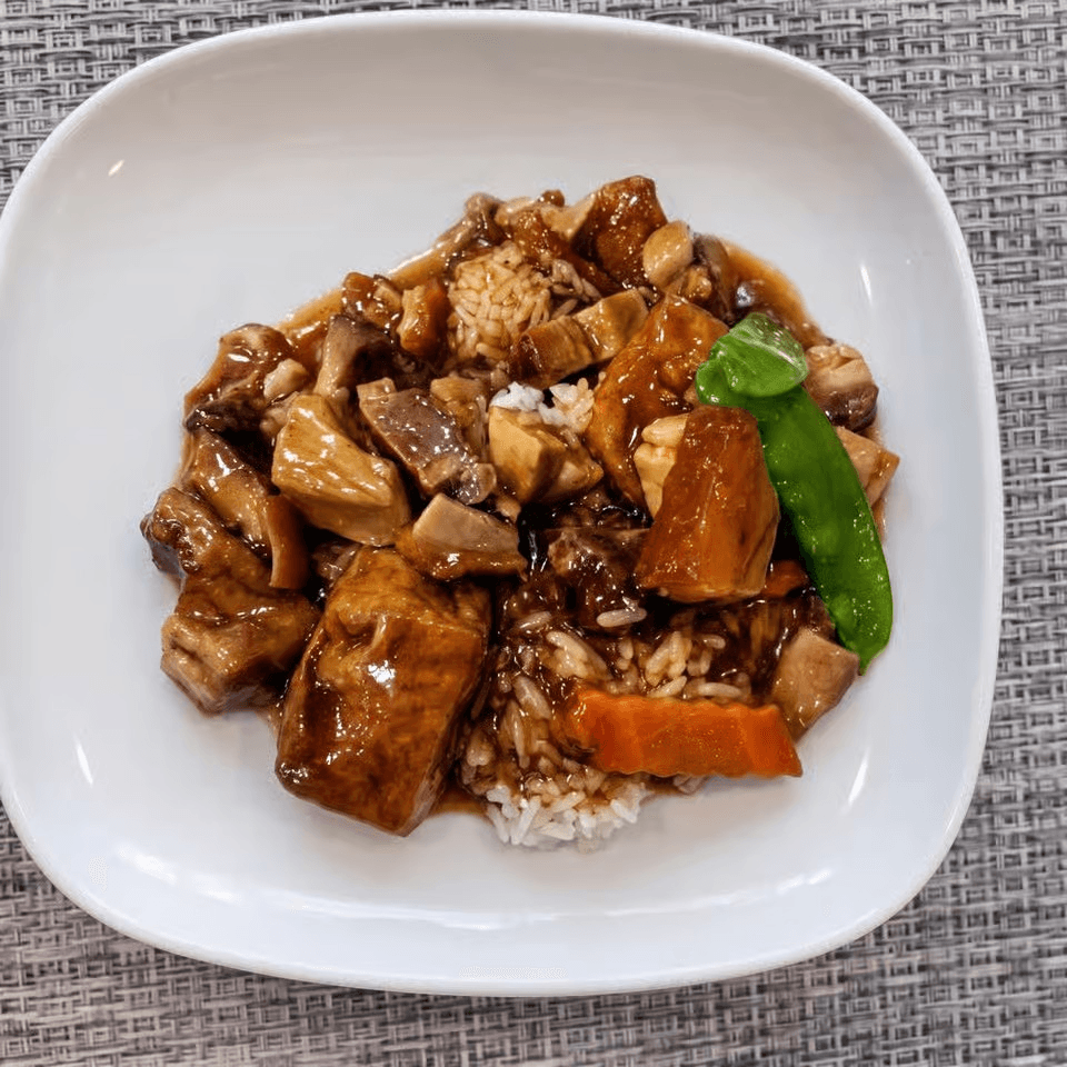 Roast Pork with Tofu on Rice / 豆腐燒肉飯