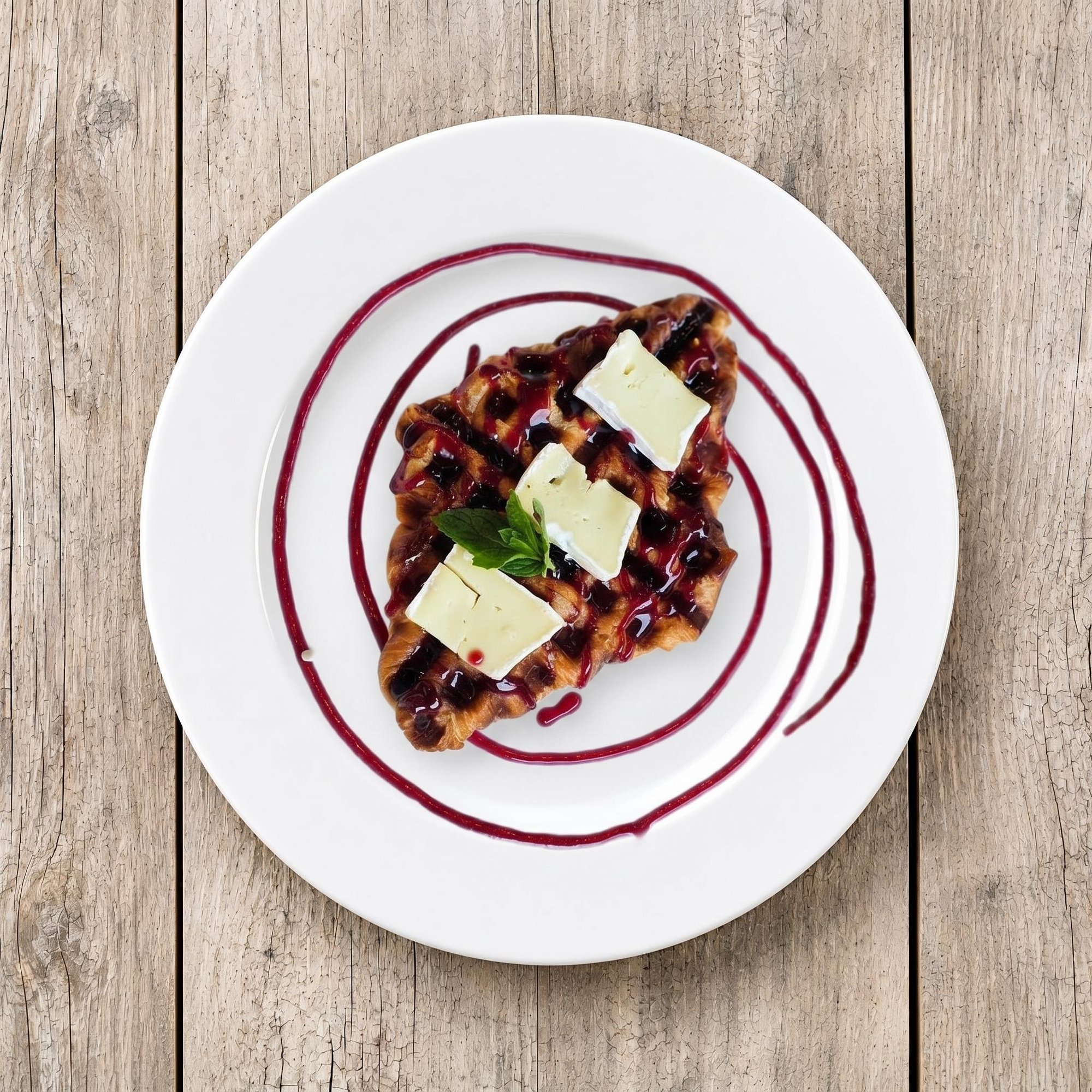 Raspberry Brie Croffle