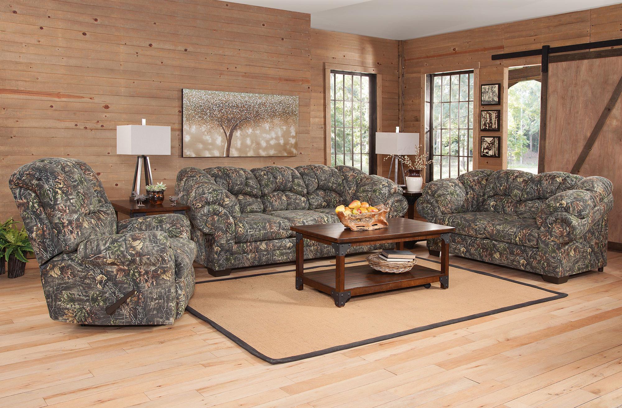 Hunter Sofa, Loveseat, & Rocking Recliner - Camouflage