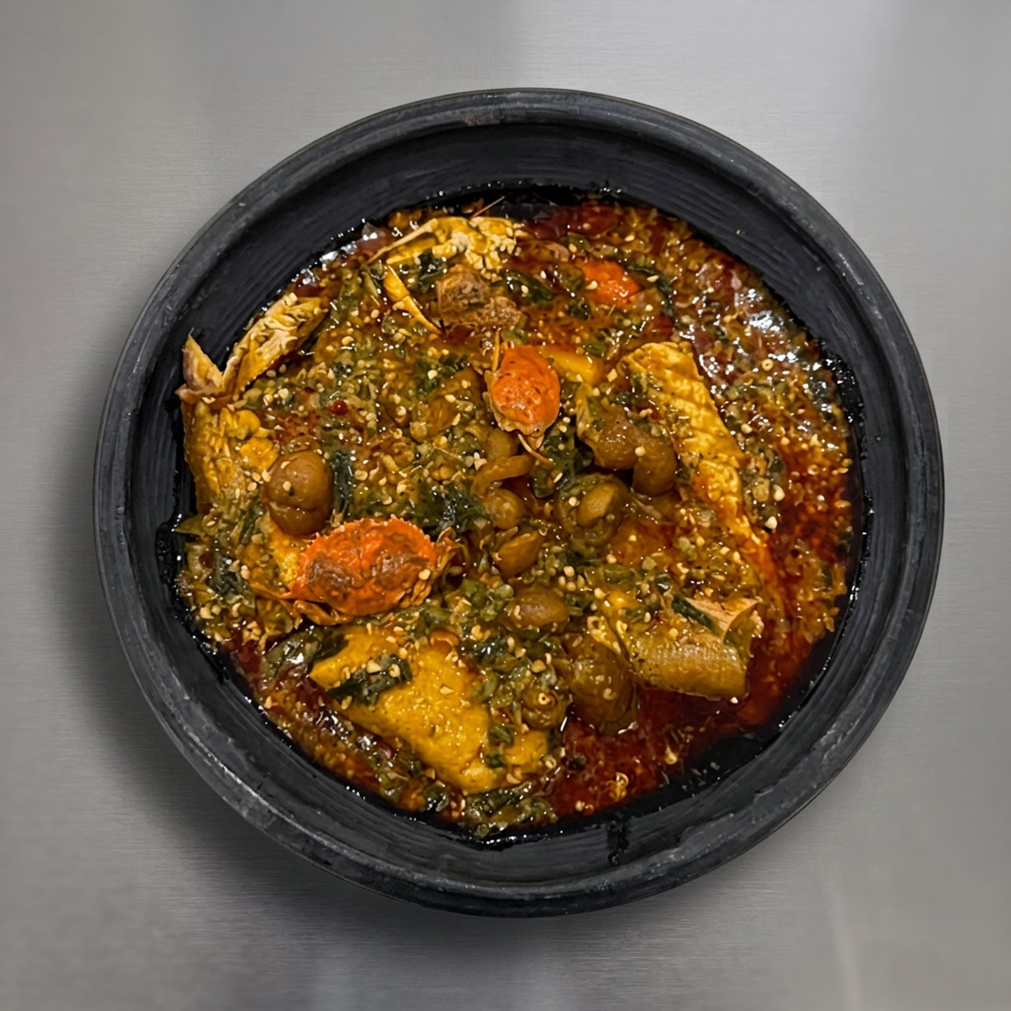 Banku and Okra Stew