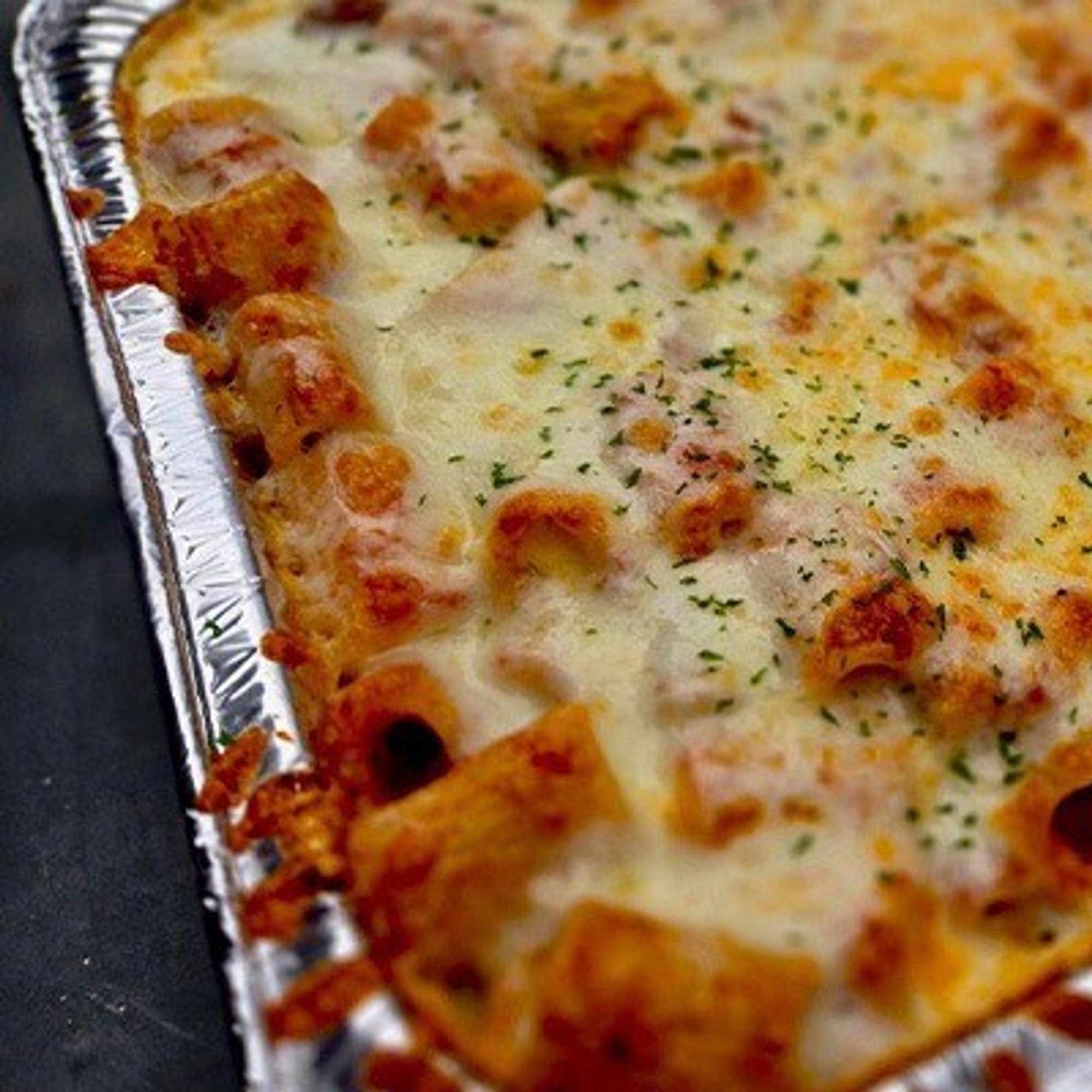 Large Pan Baked Pene with Sausage (Feeds 12-18)