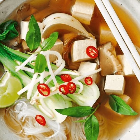 35. Vegetarian Rice Noodle Soup / Phở Rau Cải