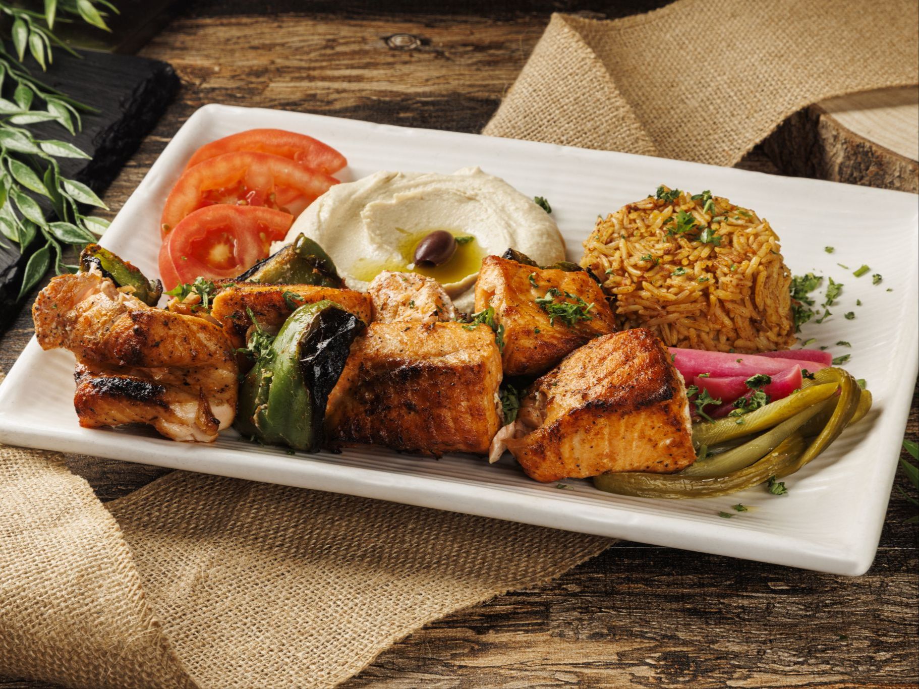 Salmon Kabab Plate