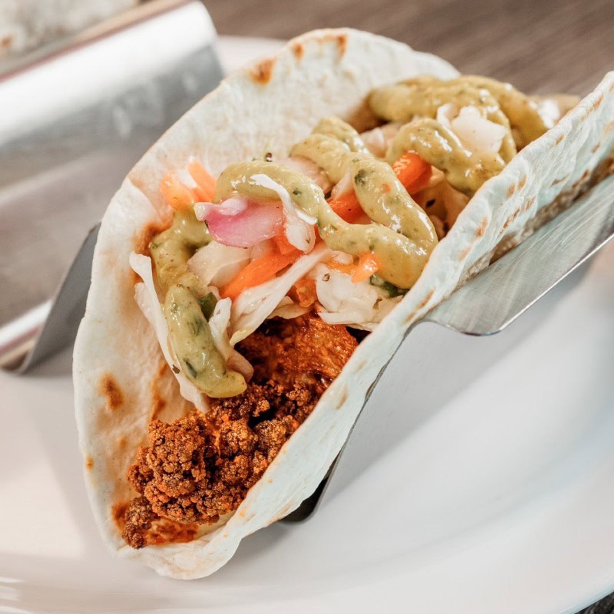 Buffalo Cauliflower Taco