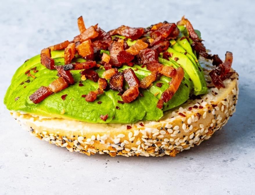 Avocado and Bacon Open Face