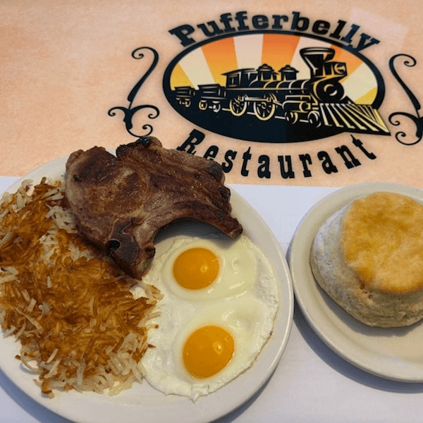 Ham Steak and Eggs