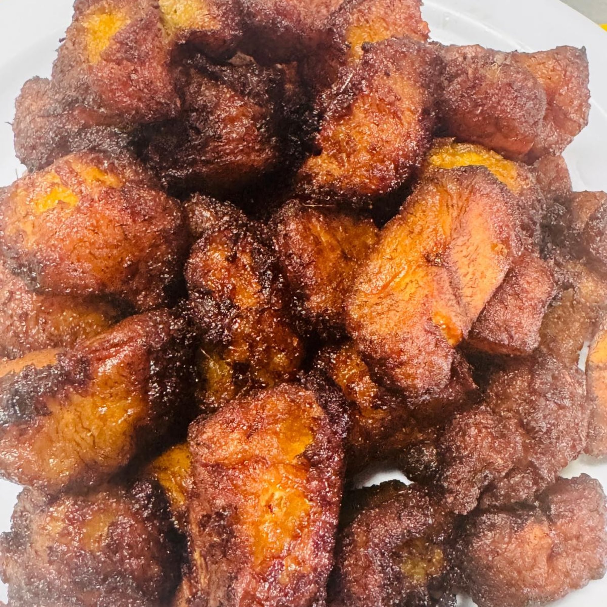 Kelewele (Fried Spicy Plantain) + Peanuts