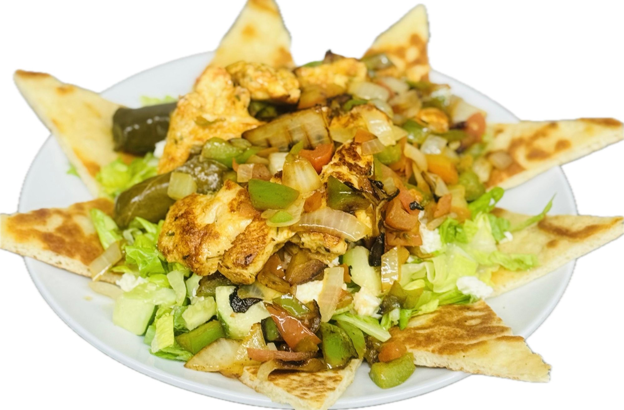 Chicken Souvlaki Greek Salad