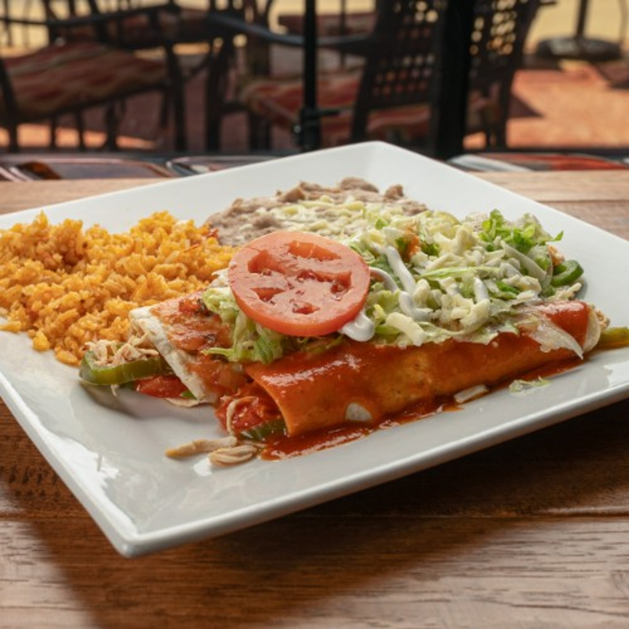 40. Chicken Burrito & Chicken Enchilada