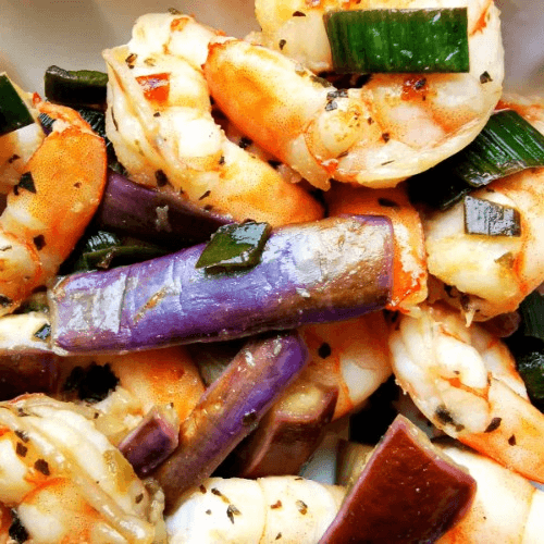 Asian Eggplant with Shrimp