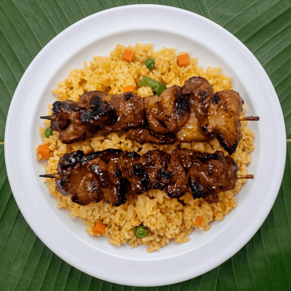 #3 Pork Skewers with Fried Rice
