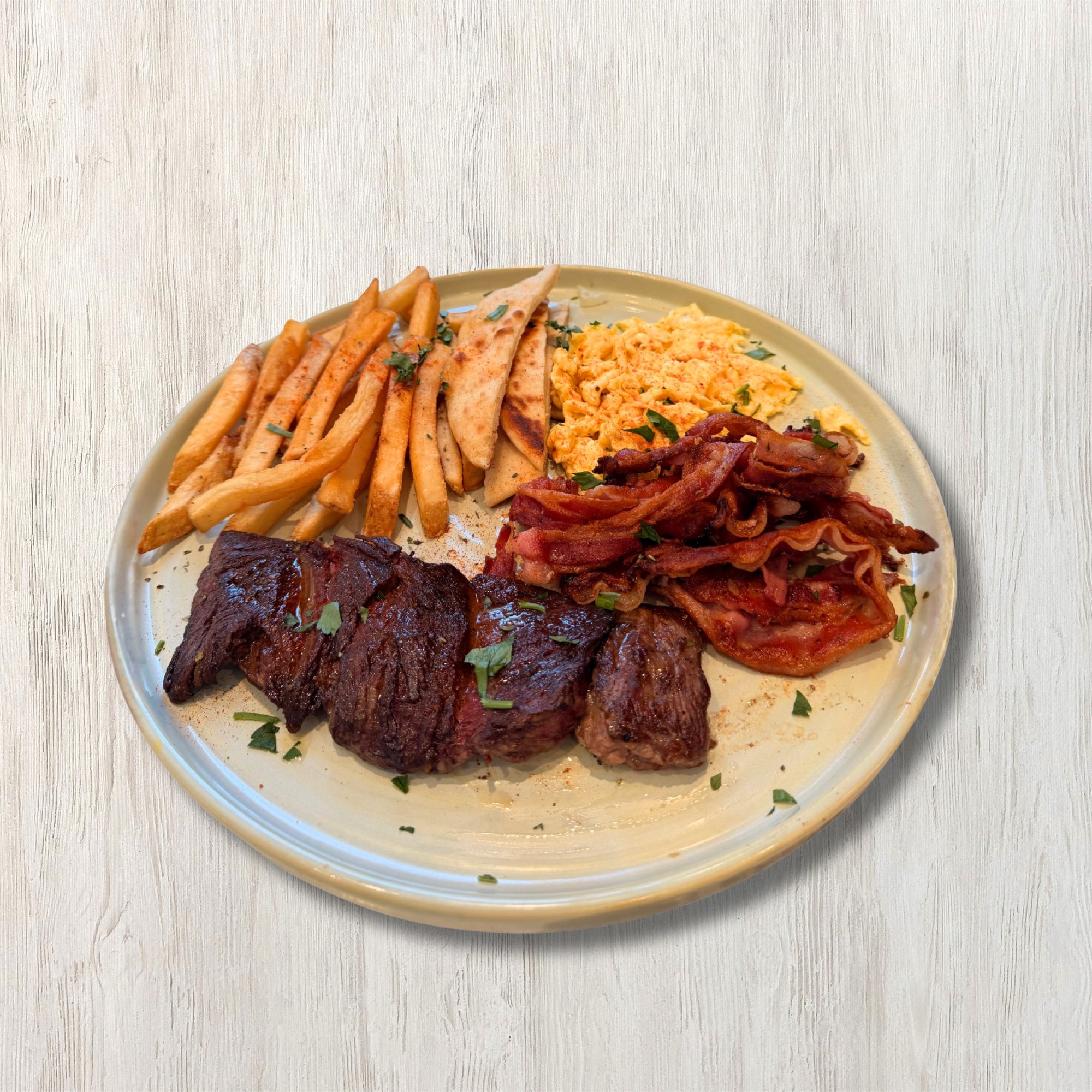 Steak, Bacon & Egg Platter
