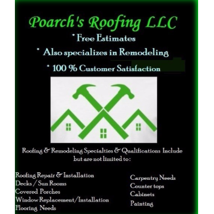 Poarch's Roofing LLC Logo